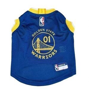 Golden State Warriors Authentic Mesh Basketball Dog Pet Fan Jersey SZ S #1926